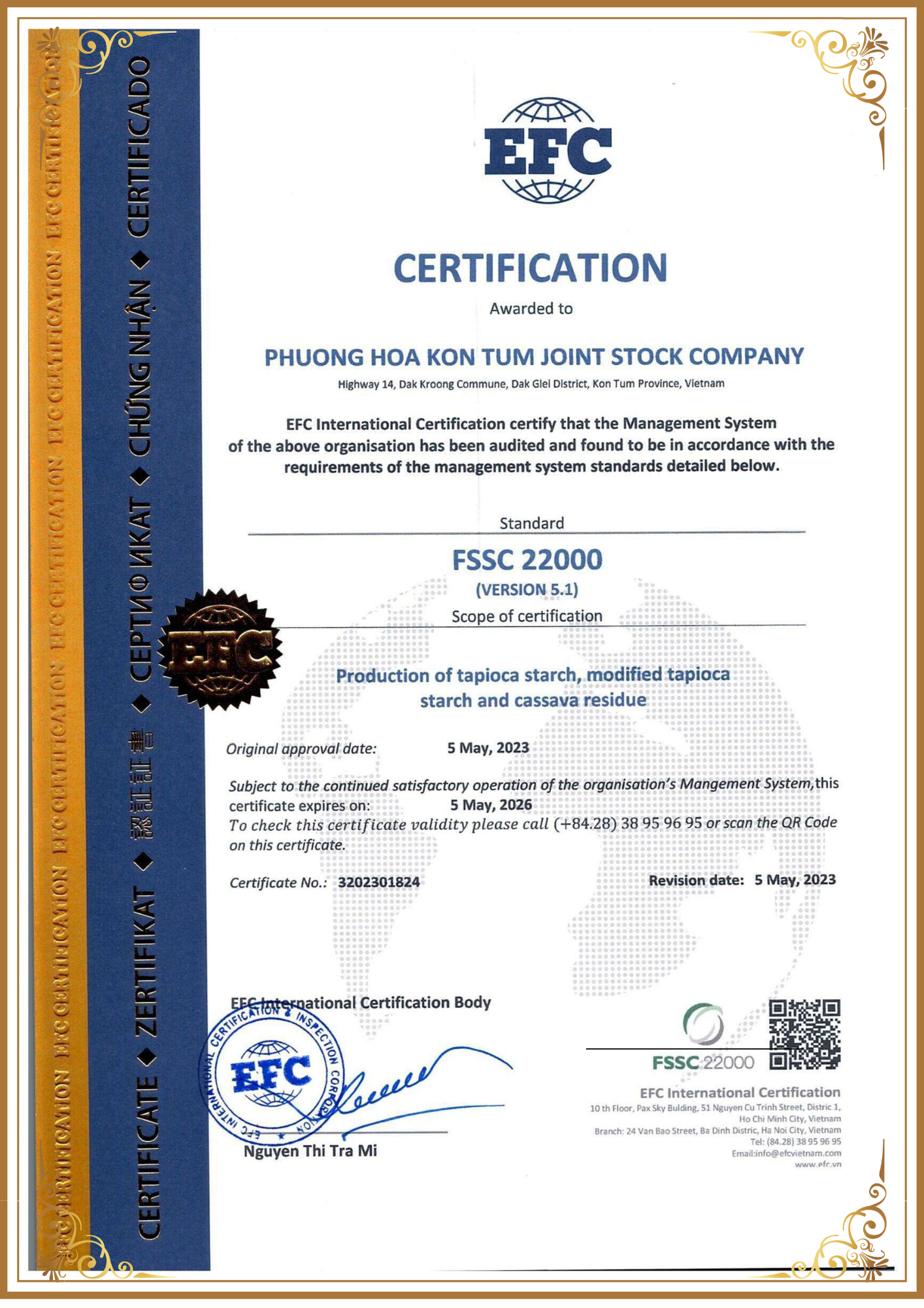 FSSC 22000 modified starch